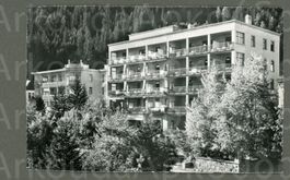 AK sw Davos-Platz GR Sanatorium Sanitas,Haus Georg ≈ 1950 