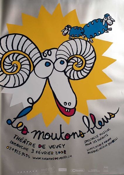 Foto & Immagini: Les moutons bleus – Nuovo (secondo la descrizione) da Bern venduto da Vintage-Art-Poster