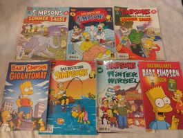 2 Bart Simpson Bücher und 5 Comics