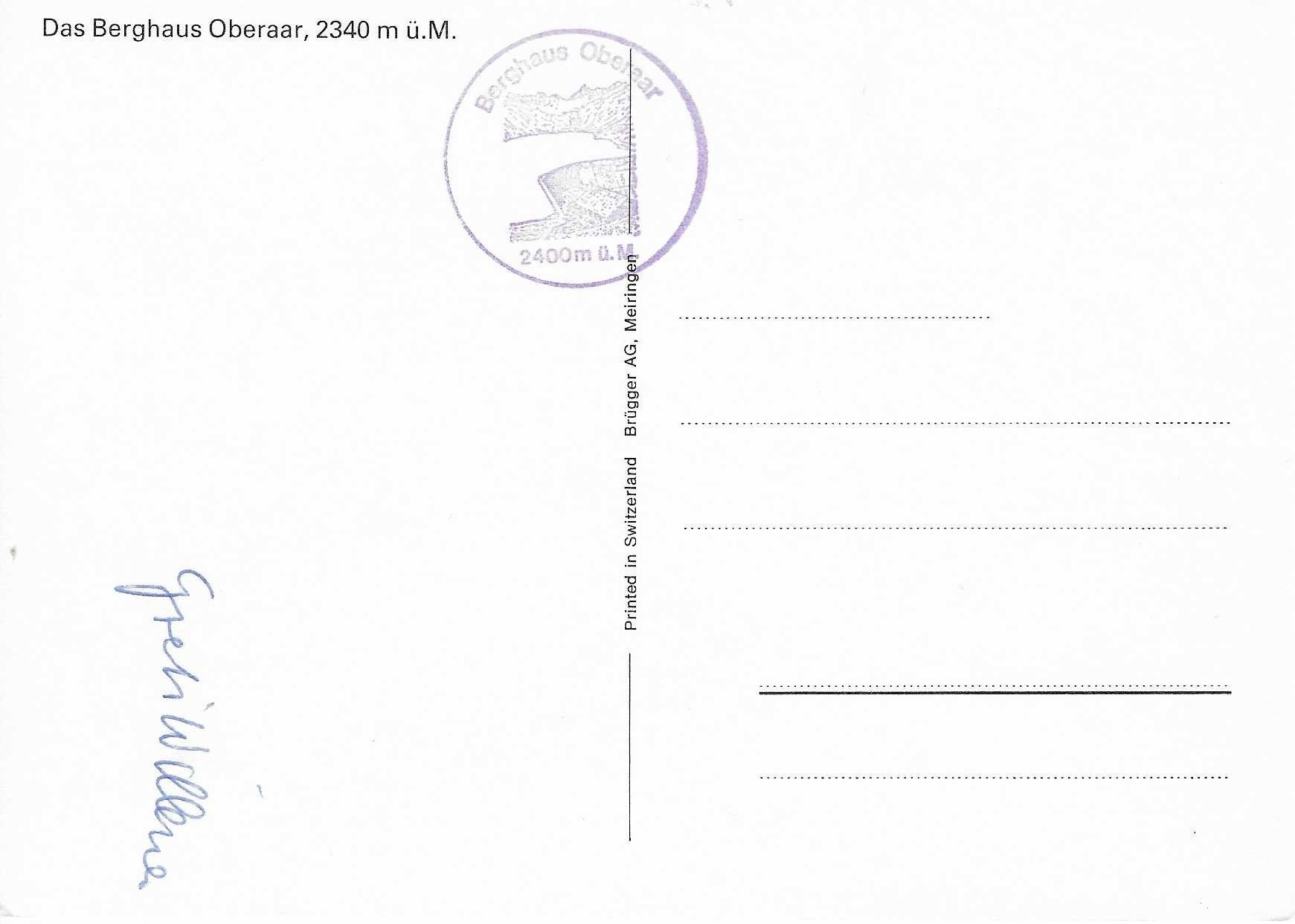 Cartoline postali: Das Berghaus Oberaar BE – Nuovo (secondo la descrizione) da Rothrist venduto da Stranglehold 1