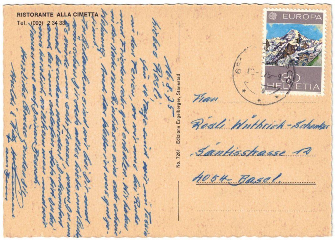 Cartoline postali: Locarno - 4 Bild AK Cimetta – Usato da Binningen venduto da Mountainrider 1