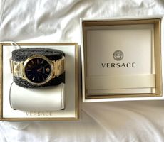 Montre Versace doré femme cadran noir boîte et papiers
