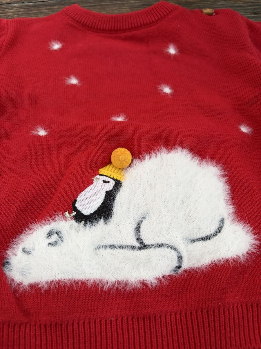 Pullover & Sweatshirts: Süsser Winter-Pullover Grösse 74/9M mit Motiv – Gebraucht aus Horgen von adrigas 1