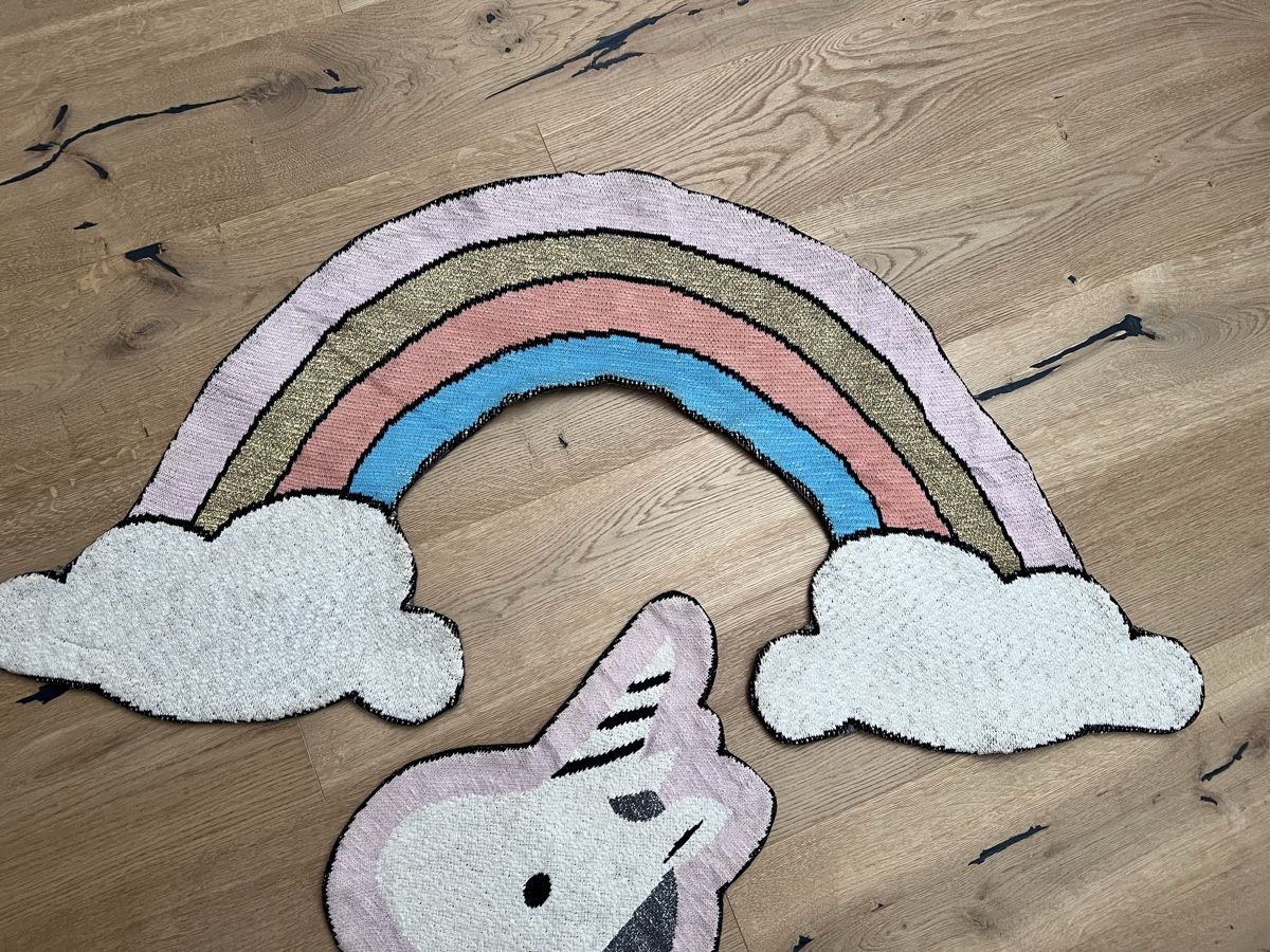 Tappeti: Teppich Einhorn und Regenbogen Kinderzimmer neu – Usato da Herbligen venduto da nic_q8yn 1
