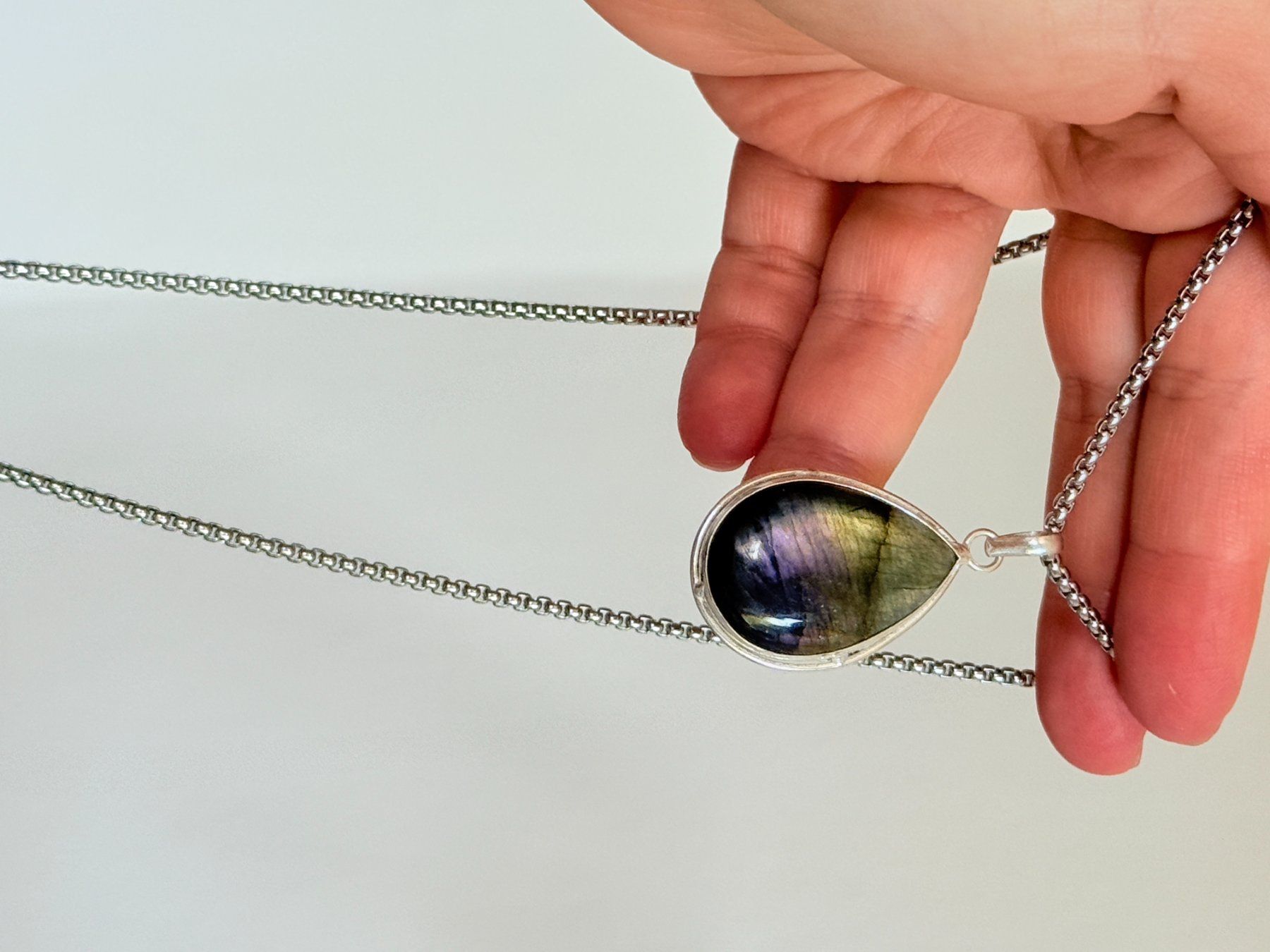 Ketten: Collier labradorite, élégant et tendance ✨ – Neu und originalverpackt aus Genève von AWWA 1