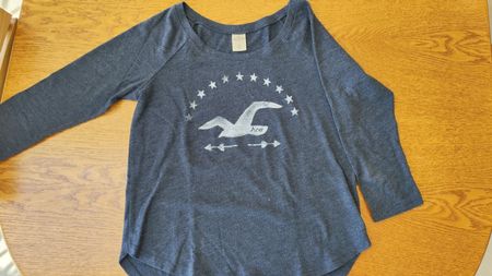 Hollister T-shirt manches longues bleu, taille S