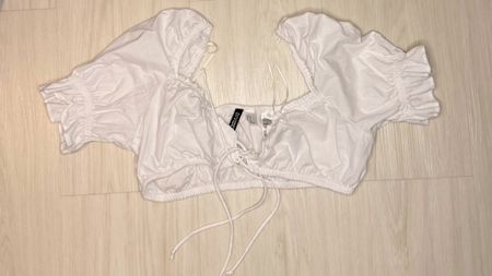 White DIVIDED Crop Top - Summer Ready and Super Cute!