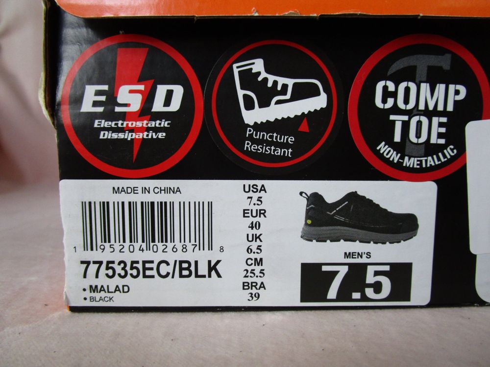 Skechers Scarpe da uomo: Skechers Herren-Sicherheitsschuh Malad ESD S1P , EU40, neu – Nuovo e nell'imballaggio originale da Eschenbach SG venduto da brocarte 1