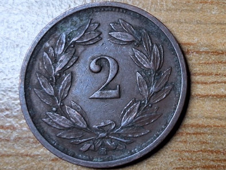 Tutti le monete: 2 Rappen 1926 - Selten! – Usato da Münchenstein venduto da purbach1 5