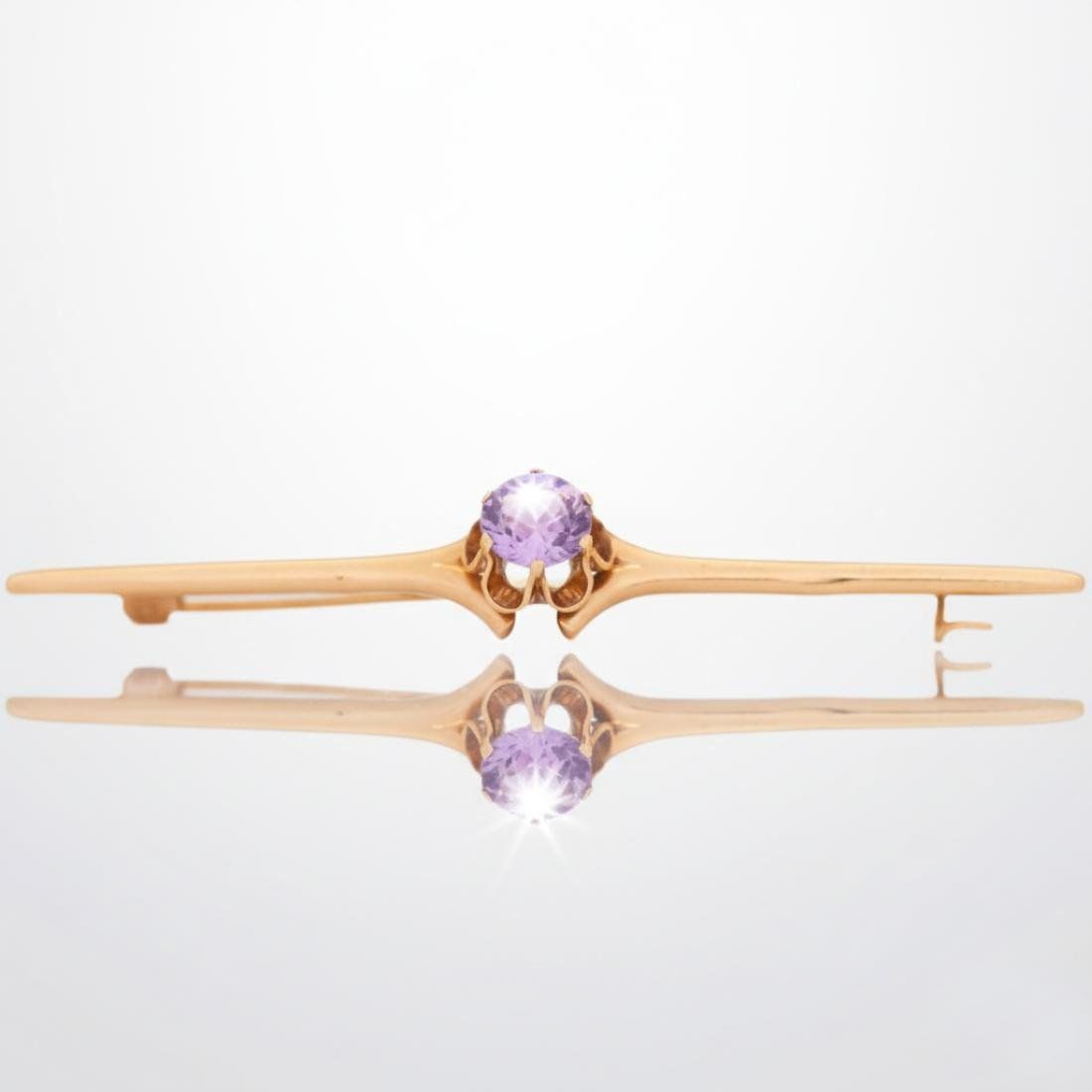 Spille & Fermagli: Vintage-Brosche aus Roségold und Amethyst – Usato da Lugano venduto da Historianlugano 1
