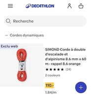 SIMOND Corde à double d'escalade et d'alpinisme 