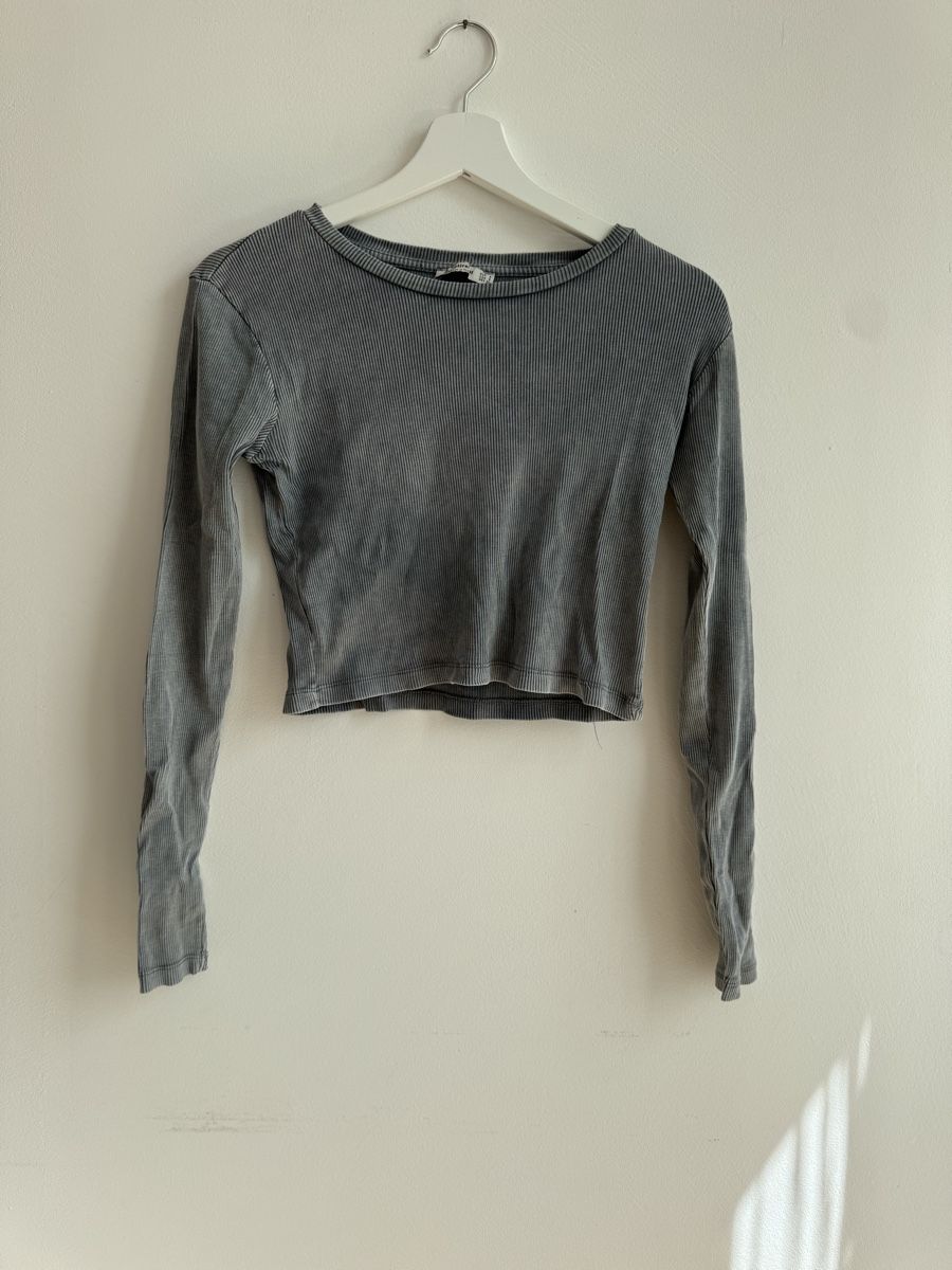 Stradivarius T-shirt: Stradivarius Langarm shirt grau – Usato da Bern venduto da seraina211