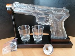 Originelle Whisky Schnaps Likör Flasche Form einer Pistole