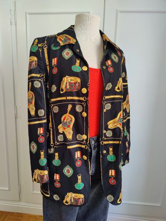 Vintage Double-Face Baroque Silk Jacket Blazer