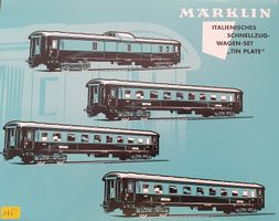 MÄRKLIN: FS PERSONENWAGEN-SET 4-TEILIG 40360 NEUWERTIG/OVP