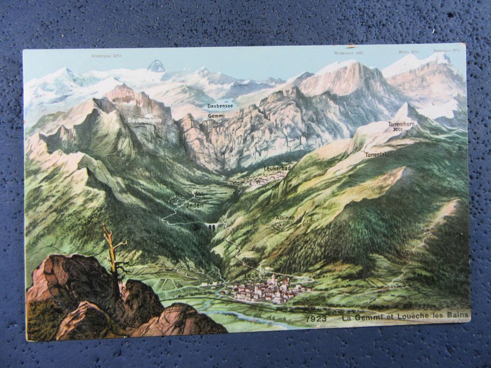 LA GAMMET ET LOUECHE LES BAINS LEUK INDEN GEMMI 1911 VS AK (Gebraucht ...