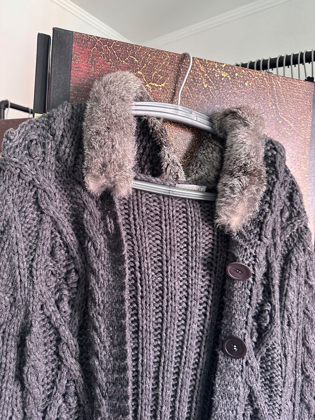 Giacche: Alpaca-Wolle Strickjacke, small, mit Hoody – Usato da Bern venduto da Yersinia03 2