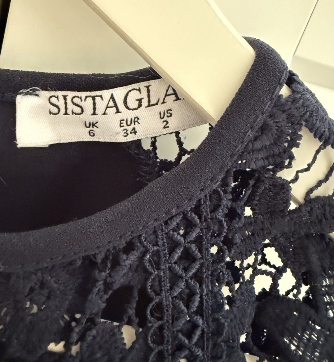 Vestiti: Elegantes Spitzenkleid, dunkelblau, Gr. 34 – Usato da Zürich venduto da FionaLuzia 2