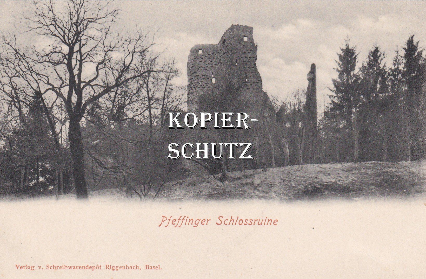 Cartoline postali: Pfeffinger Schlossruine /bc – Usato da Hombrechtikon venduto da Rudolf07