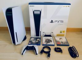 Sony PS5 Disc Edition + 1TB Kingston SSD + 3 Spiele + OVP