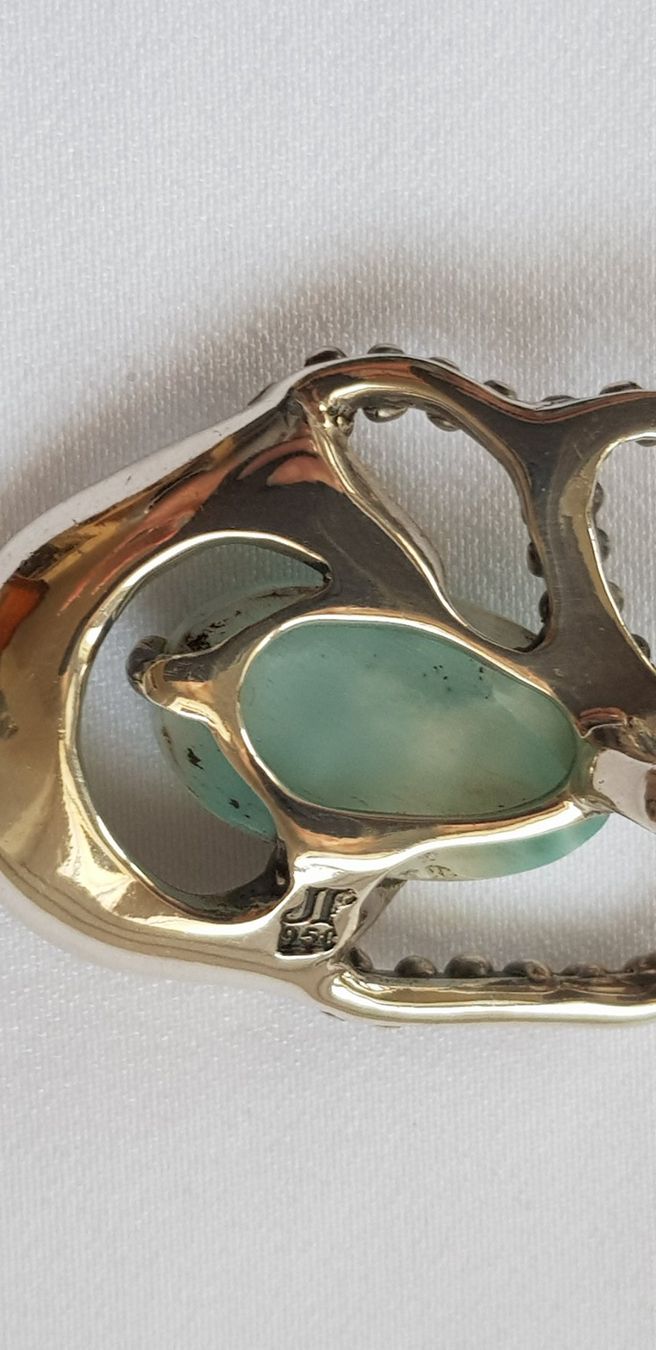 Ciondoli: Anhänger 950er Silber mit echtem Larimar-Stein massiv – Nuovo (secondo la descrizione) da Dällikon venduto da Toyfan 3