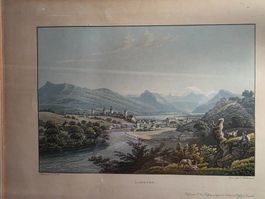 Stich Aquatinta ? Lucerne Luzern - S. Corrdi - J. Hürlimann