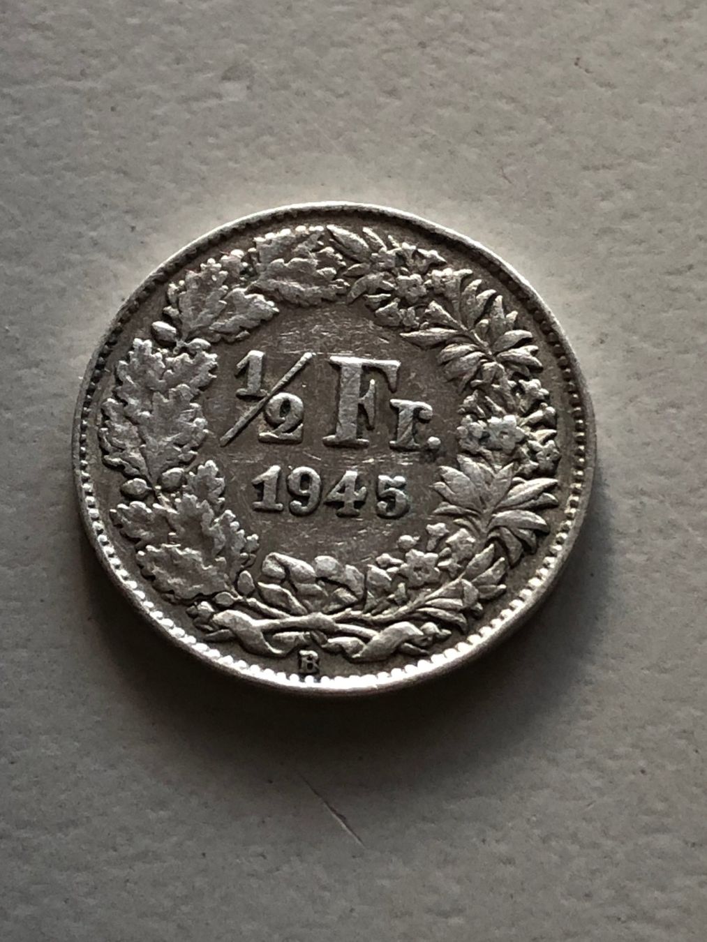 Alle Münzen: 50 Rp. 1945 – Gebraucht aus Schötz von Odpa