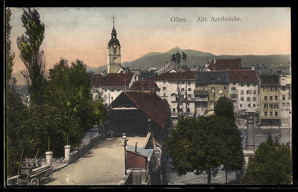 Cartoline postali: AK Olten, Alte Aarebrücke – Usato da Berlin venduto da bartko-reher