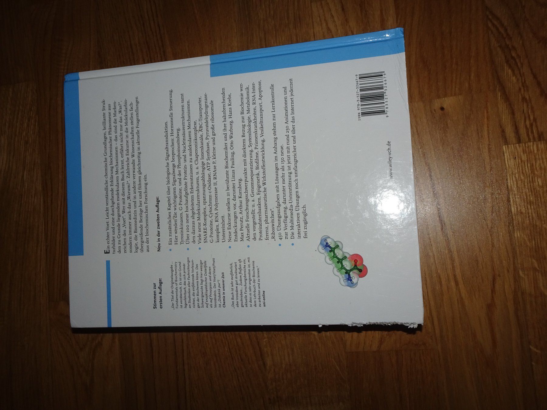 Libri: Lehrbuch der Biochemie Voet – Usato da Bern venduto da Maronn 2