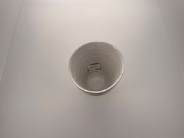 Vase Weiss Keramik gewellt neu