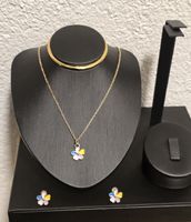 Set Bijoux Fleur Multicolore Neuf / Schmuckset Blume Neu