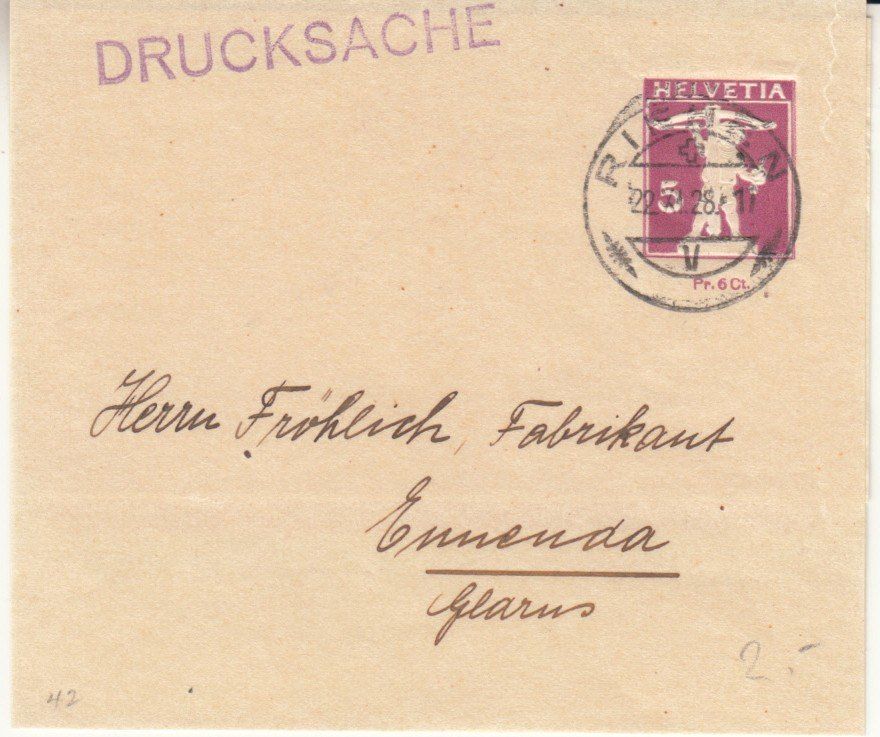 Tutti i francobolli: SGK SB 048 Riehen - Enneda – Usato da Bürglen TG venduto da StampGraf