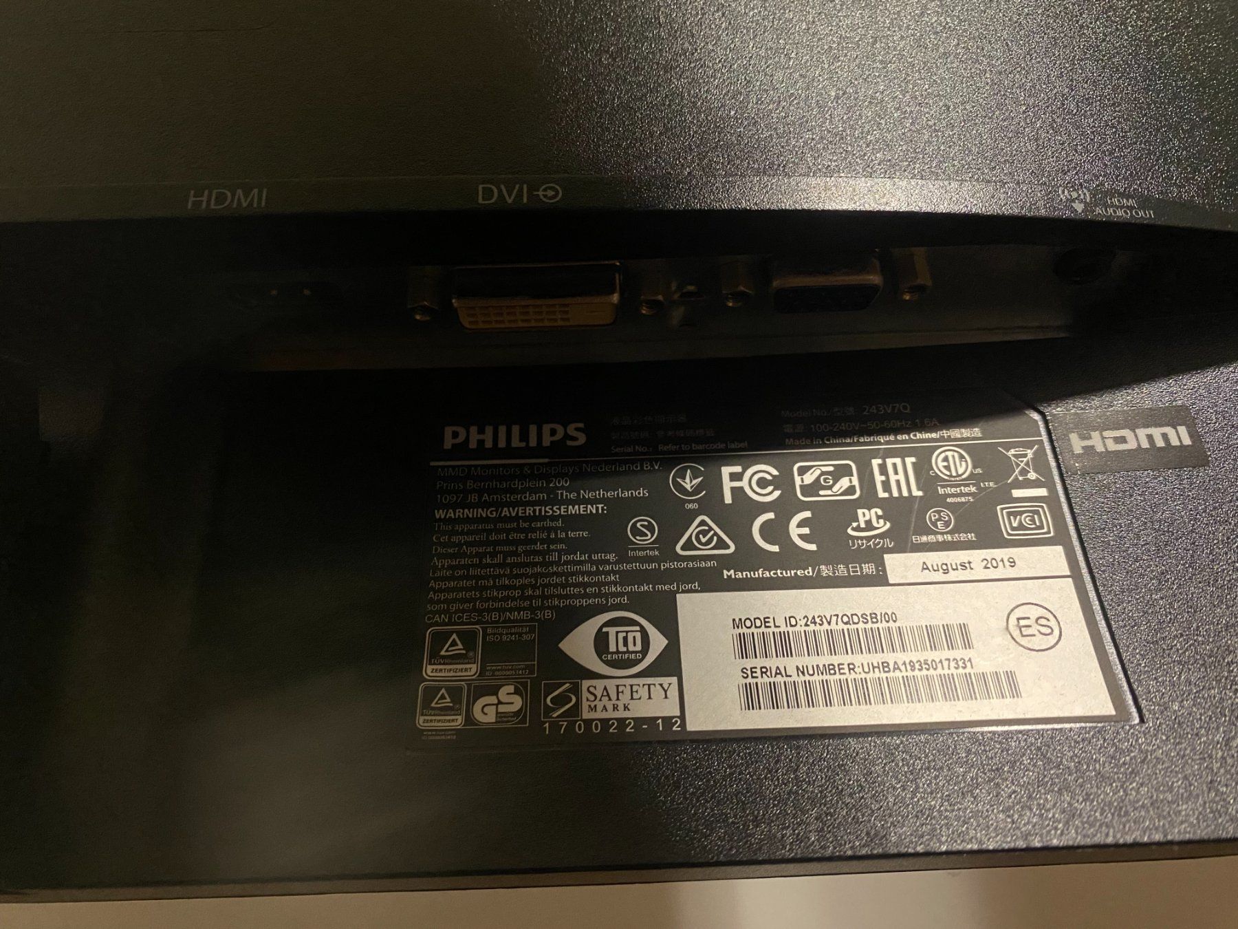 Philips Monitore: Philips 243V7Q Monitor – Neu (gemäss Beschreibung) aus Olten von ike_z56r 5