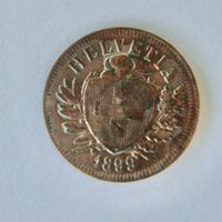 2 Rp. Münze Schweiz 1899