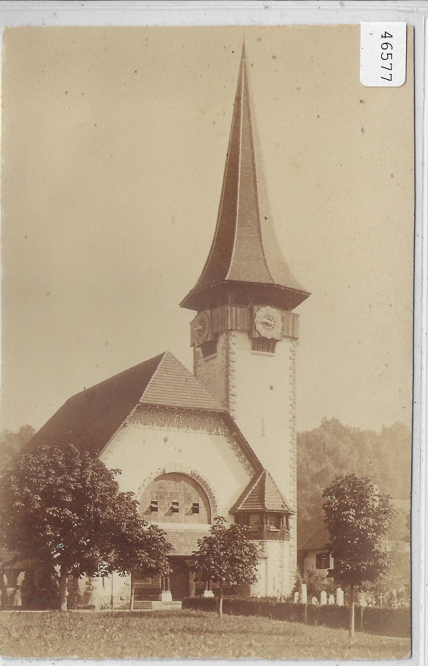 Cartoline postali: Kirche in Spiez am Thunersee – Usato da Ettingen venduto da Kartenplanet