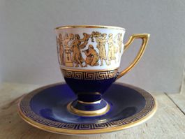 Mokkatasse Echt Kobalt Gold Vintage - Bavaria Waldershof