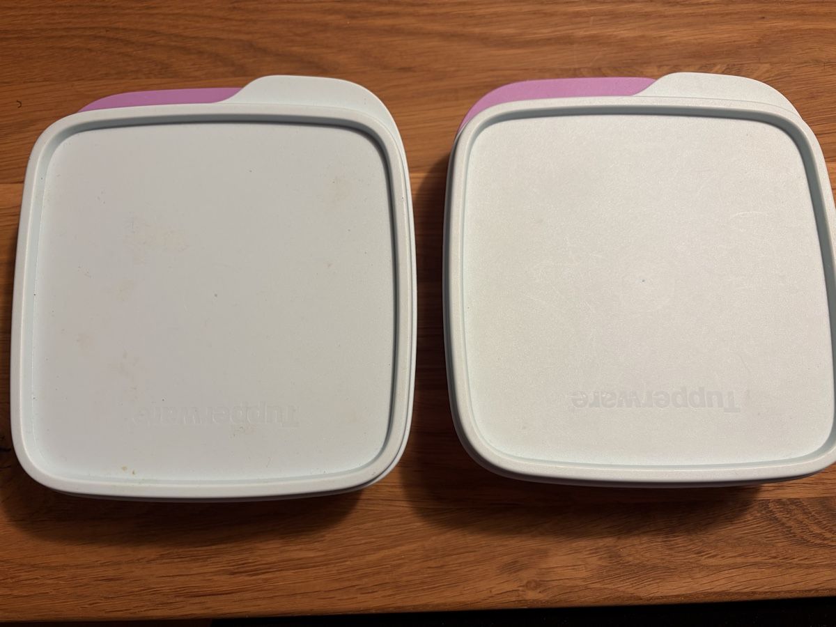 Tupperware Contenitori & Simili: Tupperware Lunchbox Set, Lila/Hellblau, 550ml, Sommer – Usato da Lengnau BE venduto da most45 1