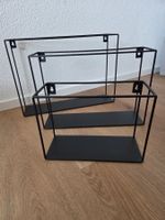 Wandregal Set 3-teilig Metall schwarz guter Zustand