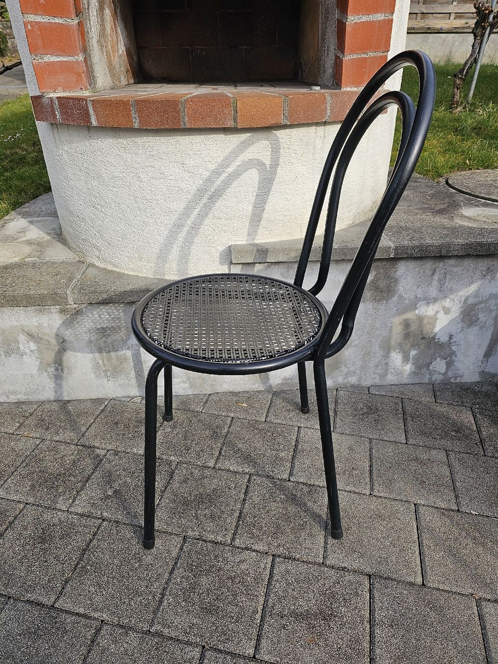 Set di tavolo e panche: Bistrotisch 2 Metallstühle Marmortisch – Usato da Villnachern venduto da hasta08 6