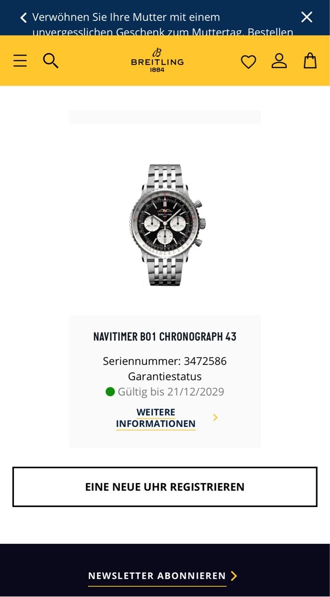 Breitling Orologi: Breitling Navitimer B01 Chronograph 43mm, Full Set, Top Zust – Nuovo (secondo la descrizione) da Lyss venduto da marcopolo84 9