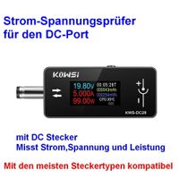 Strom-Spannungsprüfer für DC-Stecker