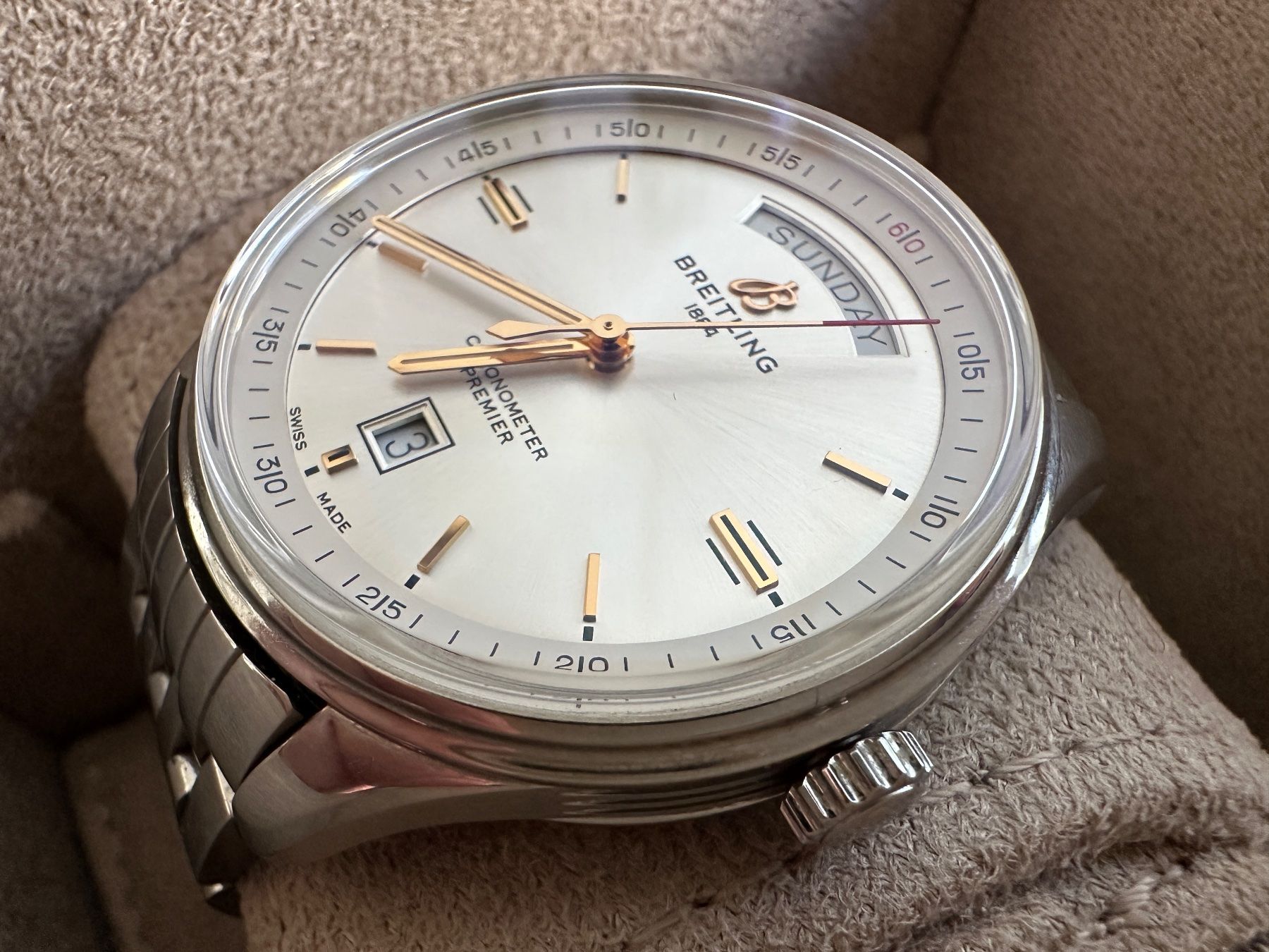 Breitling Orologi: Breitling Premier Automatic Day Date 40 A45340 Full-Set – Usato da Matten b. Interlaken venduto da cour13 4