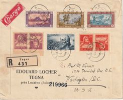 PJ 1929, echt gelaufener Ersttagsbrief in die USA, KW 1'550