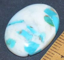 Cabochon L-3832 – 1 Stück Opal-Türkis Cabochon 20x15mm