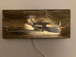 PC 24 Einziges Schweizer Flugzeug  Unikat auf Altholzoptik