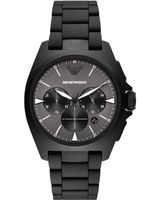 Emporio Armani Herrenuhr, Chronograph, schwarz, sportlich
