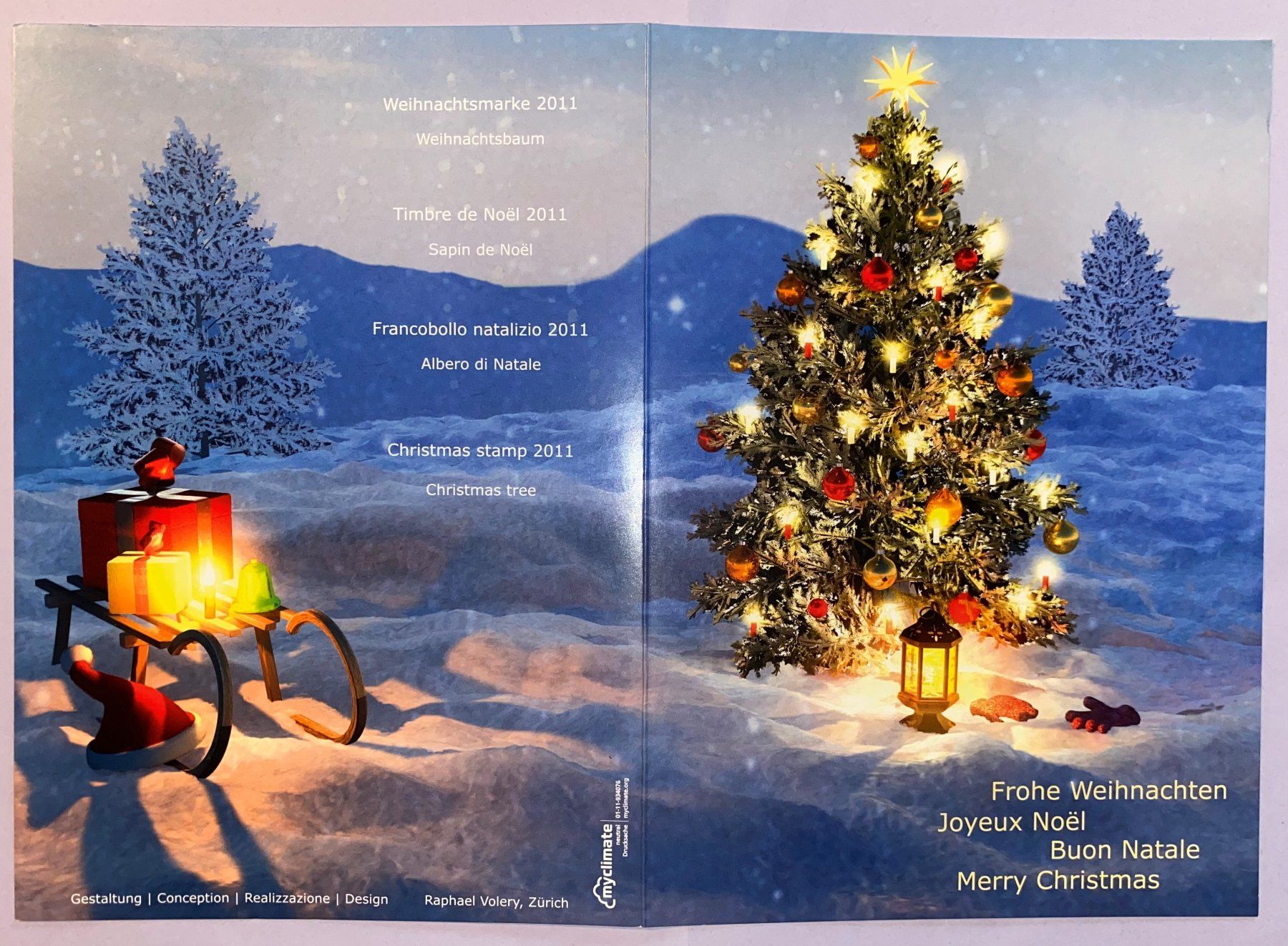 Cartoline: Weihnachtskarte der Post 2012 inkl. gestempelte Briefmarken – Nuovo (secondo la descrizione) da Safenwil venduto da Thoren196168