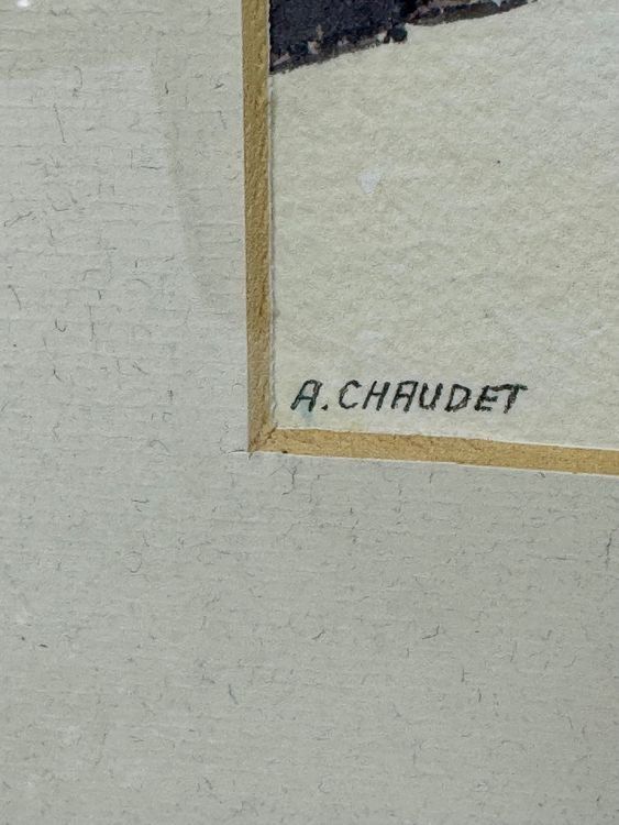 Gemälde: A.CHAUDET AQUARELL (SPANIEN)SIGNIERT MIT RAHMEN – Gebraucht aus Gersau von grafik-kunst 5