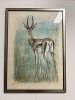 Fritz hug original Lithographie Antilope