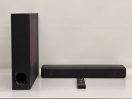 Sony Soundbar System mit Subwoofer und Fernbedienung